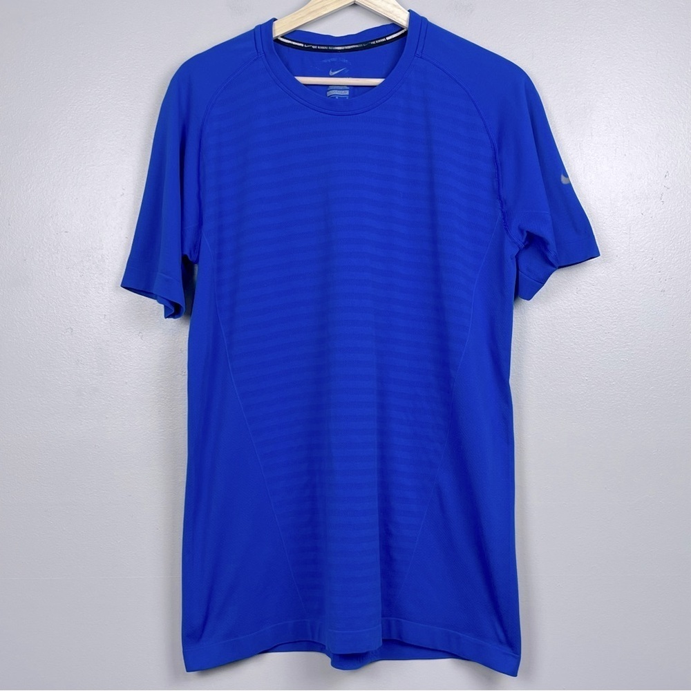 Nike Men's Dri-Fit Blue Vented Running T-Shirt 619953 Size L; Activewear, Gym